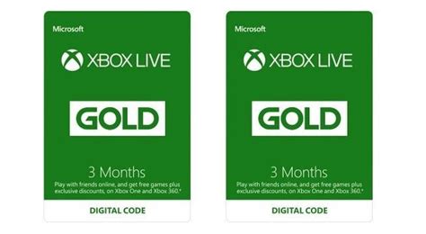 10 Xbox Live Gold Card Buy Xbox Live Gold Membership Digital Code
