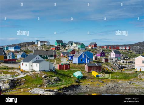 Greenland Itilleq Colorful Houses Stock Photo Alamy