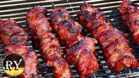 Filipino Style Pork Skewers Grilled On The Weber Kettle Youtube