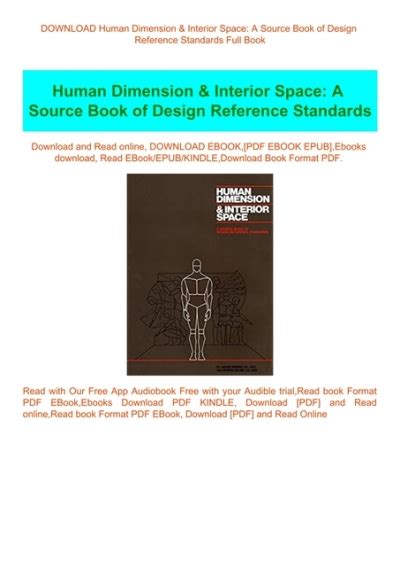 Human Dimension Amp Interior E A Source Book Of Design Reference