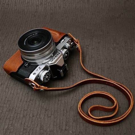 Handmade Nikon Zfc Z Fc Half Case Cowhide Leather Insert Camera Bag Protector Handgrip Holster