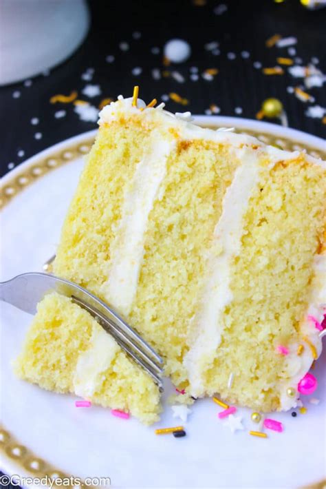 Simple Vanilla Cake Recipe Greedy Eats