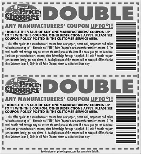 Price Chopper Two Dollar Doublers In Todays Times Union Printable