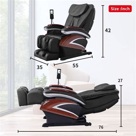 New Electric Full Body Shiatsu Massage Chair Recliner Heat Stretched Foot 07c 848837063856 Ebay