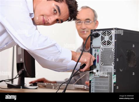 Computer Technician Repairing Pc Stock Photo Alamy