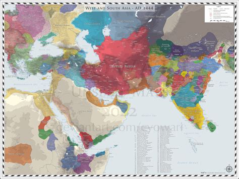 West And South Asia Ad 1444 Eu4 Colours By Cyowari On Deviantart