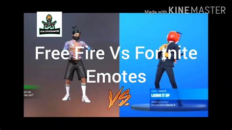 Emotes comparison of free fire vs fortnite. Emotes in Free Fire Vs Fortnite - YouTube