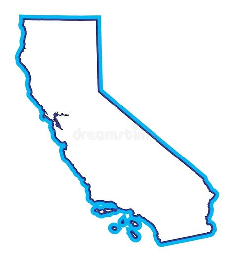 Fizyczna Mapa Kalifornia Los Angeles Ilustracji Ilustracja Złożonej