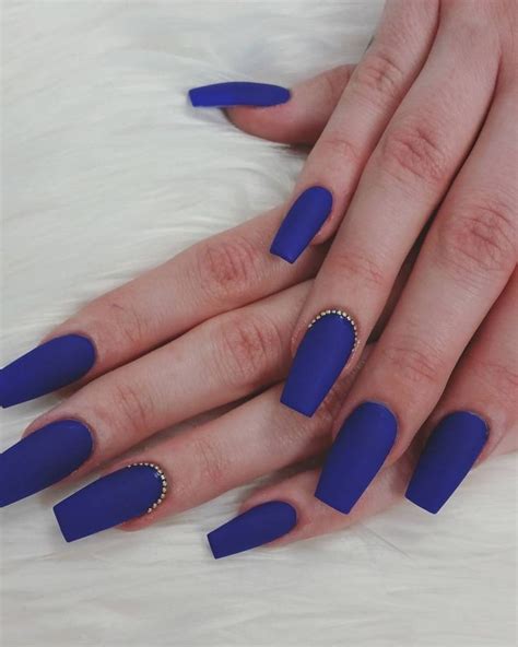 21 Royal Blue Nail Art Designs Ideas Design Trends In 2021