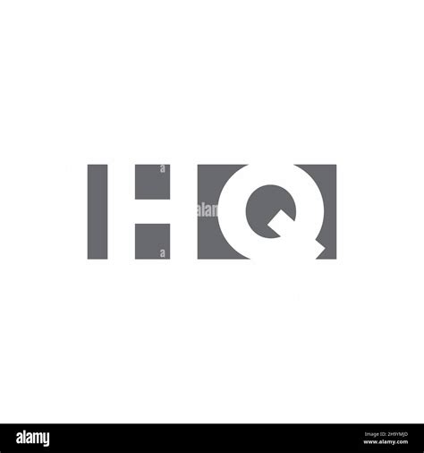 Hq Logo Monogram With Negative Space Style Design Template Isolated On