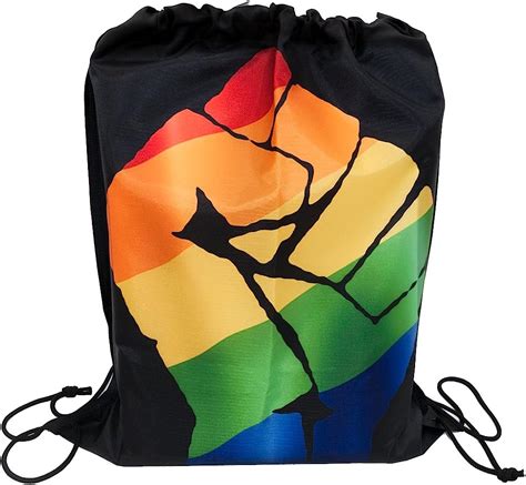 blueskydeer gay pride rainbow colors drawstring bag backpack cinch sack clothing