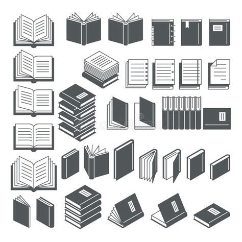Book Icons Set Stock Vector Illustration Of Brochure 28200228