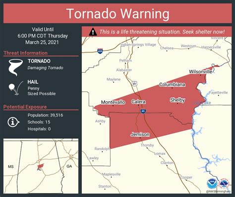 New Tornado Warning Issued For South Shelby County Shelby County