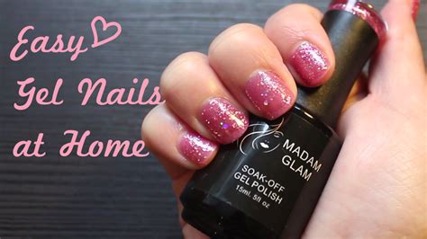 Gel Nails At Home Easy And Madam Glam Review Dancer Beauty Sparkly