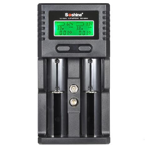 Soshine Lcd Universal Battery Charger Dual Channel