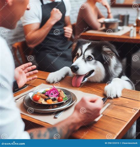 Dog Doing Puppy Eyes Wanting Food Stock Illustration Illustration Of
