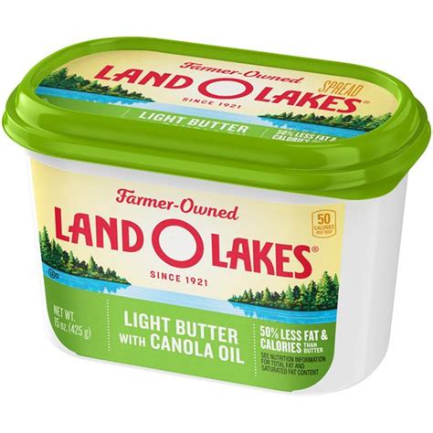 Land O Lakes Spreadable Light Butter With Canola Oil Hy Vee Aisles Online Grocery Shopping