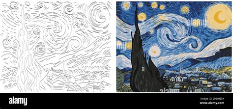 Dibujos De Van Gogh Para Colorear Dibujo De Noche Estrellada De Porn