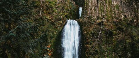 Download Wallpaper 2560x1080 Waterfall Cliff Water Stream Nature Dual Wide 1080p Hd Background