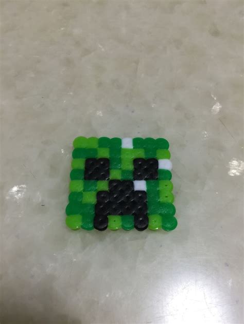 Minecraft Perler Bead Creeper Head Melting Beads Perler Beads