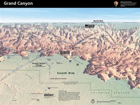 Grand Canyon National Park Map United States Map