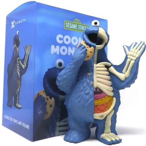 Sesame Street Cookie Monster Mighty Jaxx Xxray Plus 8 Figure In Stock Plastic Empire