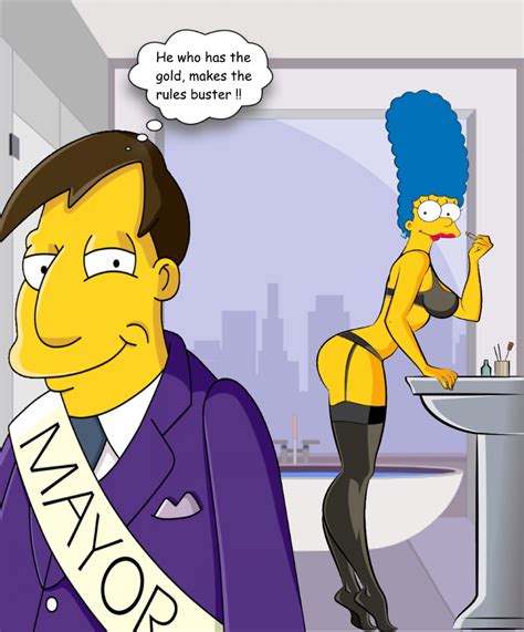 Rule 34 English Text Fjm Marge Simpson Mayor Quimby Tagme The Simpsons 3773932