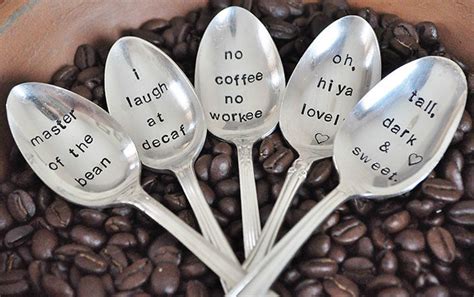 121 of the coolest t ideas for coffee lovers stamped spoons coffee spoon cutlery art