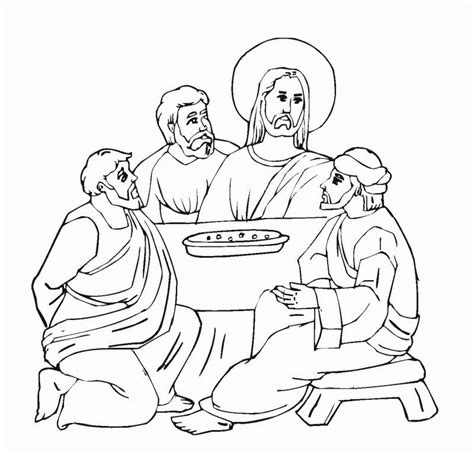 The Last Supper Coloring Page Coloring Home