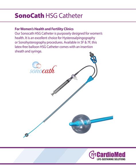 Pdf Sonocath Hsg Catheter For Womens Health And Fertility · For