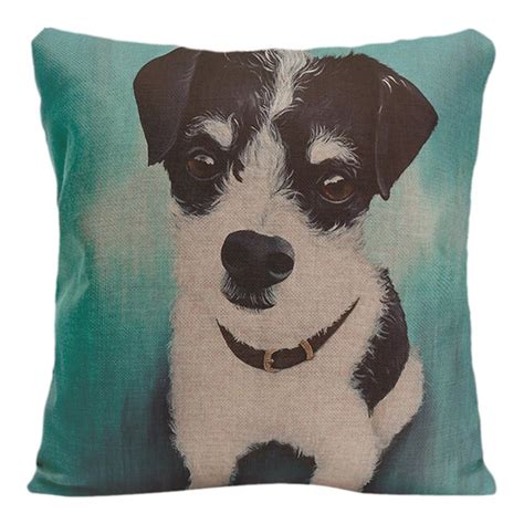 Cute Painting Dog Cushion Cover Decorative Pillow For Sofa Car Covers
