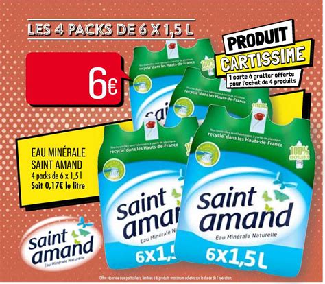 Promo Eau Minérale Saint Amand Chez Match