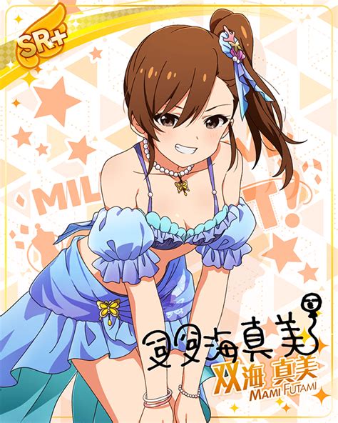 Safebooru Blush Brown Hair Character Name Dress Futami Mami Idolmaster Idolmaster Million Live