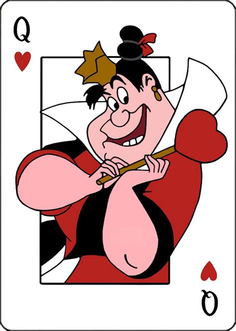 Queen Of Hearts Card Alice In Wonderland Characters Alice In