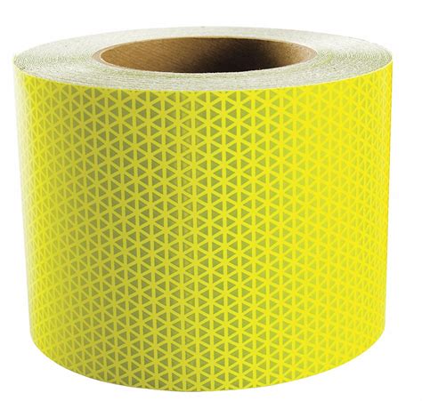 Oralite Reflective Tape Fluorescent Lime Reflective Color 6 In Width