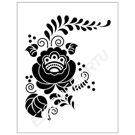 Ready To Use Diy Screen Printing Stencil Ornate Flower Floral Design