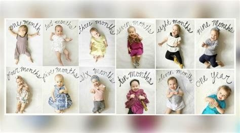 7 formas creativas de tomar fotos mes a mes de bebés en casa