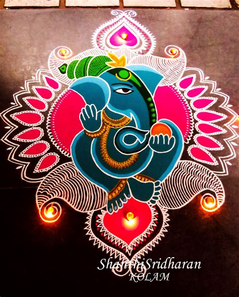 Beautiful Lord Ganesh Rangoli Designs For Easy And Simple To Make