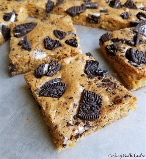 Easy Cookies And Cream Blondies Cooking With Carlee