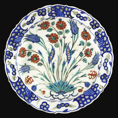 An Iznik Polychrome Pottery Dish Turkey Circa 1565 Of Deep Rounded