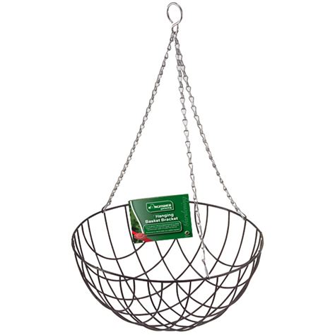 Kingfisher 16 Wire Hanging Basket Bracket Plant Home Decor Green With
