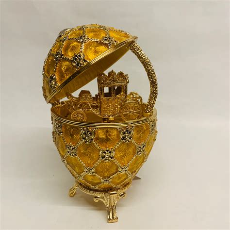 Faberge Style Easter Egg Music Box Imperial Coronation Etsy
