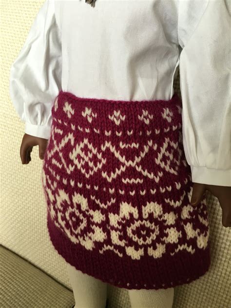 American Girl Doll Winter Skirt Knitting Pattern Etsy