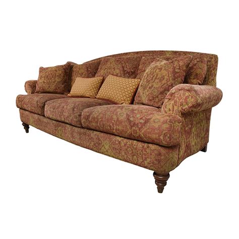 65 Off Ethan Allen Ethan Allen Paisley Cushioned Sofa With Toss
