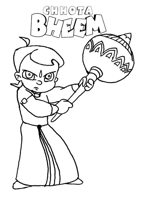 Chotta Bheem Coloring Pages Learny Kids