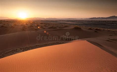 Sunrise In The Namibian Deserts Of West Africa Stock Photo Image Of