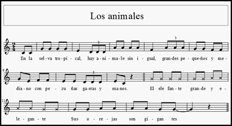 Percepción Y Expresión Musical 2º Canción Los Animales