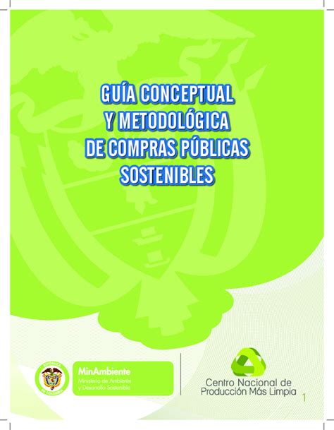 Pdf GuÍa Conceptual Y MetodolÓgica De Compras PÚblicas Sostenibles