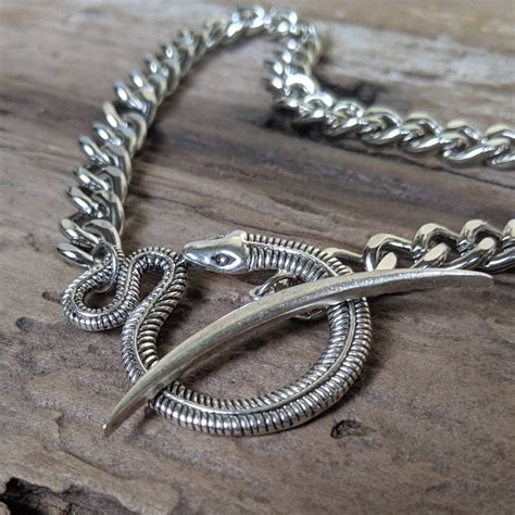 Ouroboros Choker Snake Necklace Silver Serpent Etsy