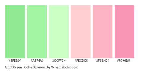 Light Green And Light Pink Color Scheme Green
